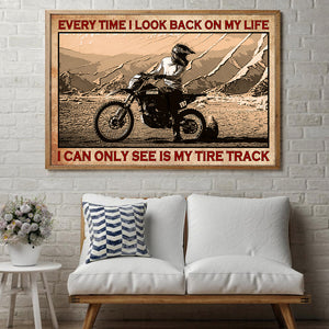 Motocross Everytime I Look Back On My Life - Personalized Wall Art - Poster & Canvas - GoDuckee