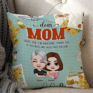 If You Miss Me Hug This Pillow, Mom And Child Personalized Couple Pillow Gift For Mother's Day - Pillow - GoDuckee