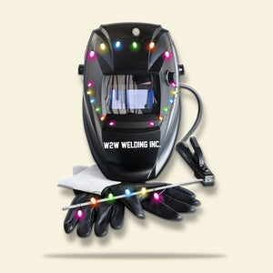 Welder Helmet and Gloves Welding Protective Gear Personalized Christmas Ornament - Ornament - GoDuckee