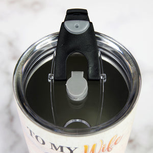 Personalized Old Couple Tumbler Cup - Love, Your Grumpy Old Husband CPL1412 - Tumbler Cup - GoDuckee