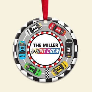 Personalized Ornament, Family Round Race Track, Christmas Tree Decor - Ornament - GoDuckee