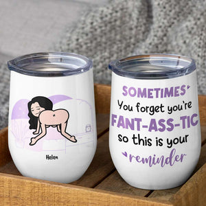 Sometimes You Forget You're Fant-Ass-Tic, Gift For Couple, Personalized Mug, Funny Couple Gift - Coffee Mug - GoDuckee