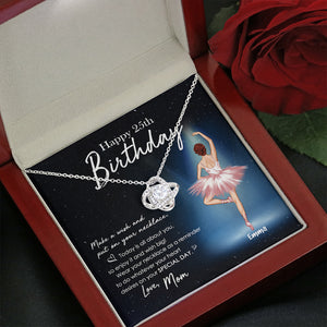 Ballet Happy Birthday - Personalized Message Card Jewelry Necklace - Jewelry - GoDuckee