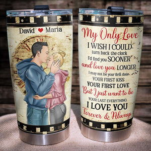 Couple I Wish I Could Turn Back The Clock, Personalized Tumbler, Gift For Couples - Tumbler Cup - GoDuckee