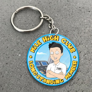 Mile High Club - Personalized Flat Car Ornament And Keychain - Gift For Pilot - Ornament - GoDuckee