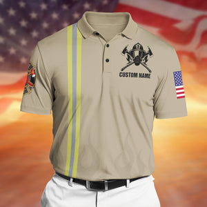 Firefighter I Ain't Perfect But I Can Still Drive A Fire Truck For An Old Man - Personalized Polo Shirt - AOP Products - GoDuckee