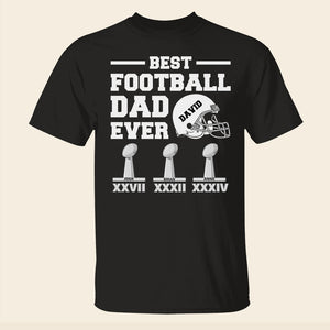 Best Football Dad Ever Personalized Football Dad - Shirts - GoDuckee