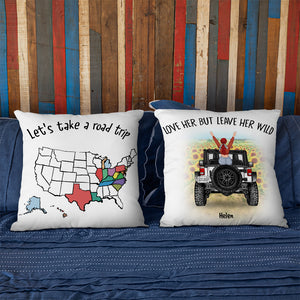 Personalized Pillow - Love Her But Leave Her Wild - Pillow - GoDuckee