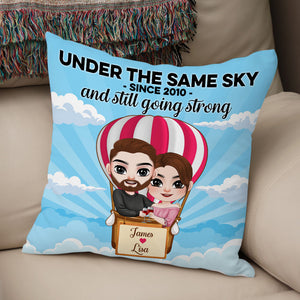 Under The Same Sky, Personalized Pillow, Funny Gifts For Couple - Pillow - GoDuckee