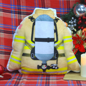 Personalized Firefighter Uniform Pillow - Custom Logo, Name - Pillow - GoDuckee