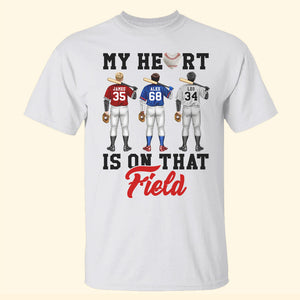 Baseball Batter My Heart Is On That Field Personalized Shirts - Shirts - GoDuckee