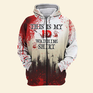 Blood Splatter Shirt - This Is My Watching ID Shirt - AOP Products - GoDuckee