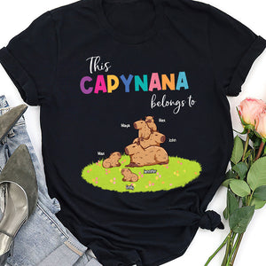 This Capynana Belongs To, Gift For Grandma, Personalized Shirt, Mother's Day Gift Capybara - Shirts - GoDuckee
