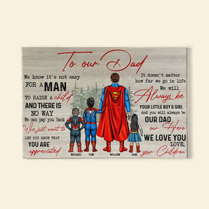 To My Dad I Love You Personalized Canvas Print, Gift For Father - Poster & Canvas - GoDuckee
