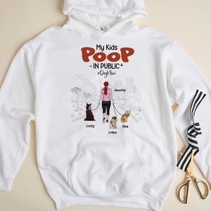 My Kids Poop In Public, Gift For Dog Lover, Personalized Shirt, Dog Mom Shirt, Mother's Day Gift - Shirts - GoDuckee