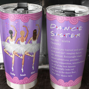 Personalized Ballet Dancing Girl Tumbler - Ballet Dance Sister Definition - 3 Dancers - Tumbler Cup - GoDuckee