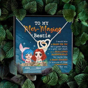 Mermaid To My Mer-mazing - Personalized Message Card Jewelry Necklace - Jewelry - GoDuckee