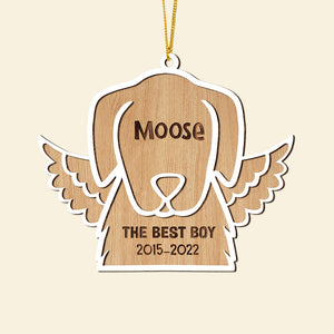 Christmas Pet With/Without Wings, Personalized Wood Ornament - Ornament - GoDuckee