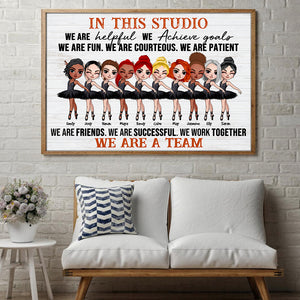 Personalized Ballerina Bestie Canvas Prints - In This Studio We Are A Team - Poster & Canvas - GoDuckee
