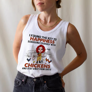 I Found The Key To Happiness And Stay Away From Idiots, Personalized Shirt, Gift For Farm Lovers - Shirts - GoDuckee