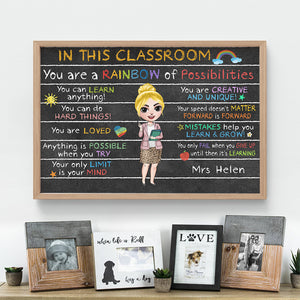 Teacher You Are A Rainbow Of Possibilities - Personalized Canvas Print - Poster & Canvas - GoDuckee