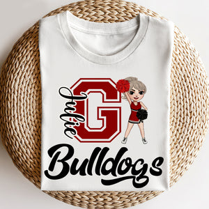 Go Bulldogs, Personalized Cheerleader School Mascot Shirt - Shirts - GoDuckee