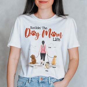 Rockin' The Dog Mom Life, Personalized Shirt, Gift For Dog Lover - Shirts - GoDuckee