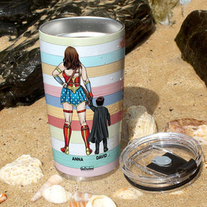 Dear Super Mom, Thank You For Comforting Me, Personalized Tumbler, Gift For Mom - Tumbler Cup - GoDuckee