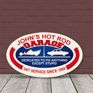 Vintage Drag Racing, Dedicated To Fix Anything - Personalized Wood Sign Stand - Wood Sign - GoDuckee
