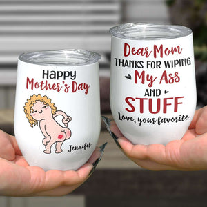 Happy Mother's Day, Gift For Mom, Personalized Mug, Funny Butt Mug, Mother's Day Gift - Coffee Mug - GoDuckee