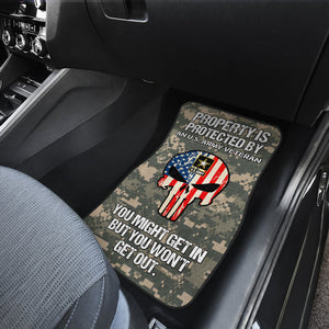 Personalized Veteran Car Mats - You Might Get In But You Won't Get Out - Doormat - GoDuckee