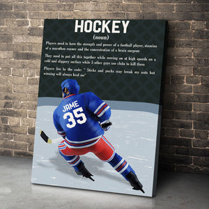 Personalized Hockey Player Poster - Hockey Definition - Poster & Canvas - GoDuckee