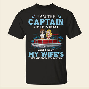 Pontoon Couple Captain-First Mate - Personalized Shirt - Shirts - GoDuckee