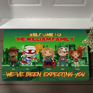 Family, We've Been Expecting You, Personalized Horror Doormat - Doormat - GoDuckee