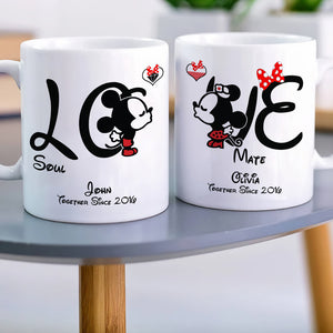 Personalized Mouse Couple Mug, Gift For Couples - Coffee Mug - GoDuckee