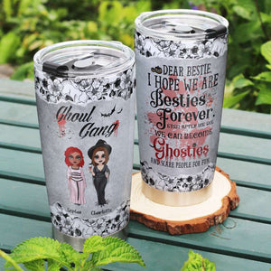 Ghoul Gang Besties Ghosties Forever, Personalized Witch Friends Tumbler - Tumbler Cup - GoDuckee