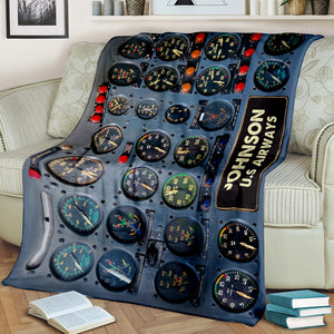 Pilot Instruments Plane - Personalized Blanket - Blanket - GoDuckee