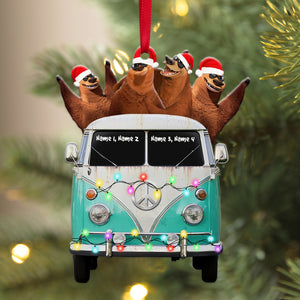 Camping Bears With Camper - Personalized Christmas Ornament - Christmas Gift For Family, Camping Friends - Ornament - GoDuckee