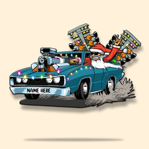 Drag Racing Hot Rod with Drag Tree Light - Personalized Christmas Ornament - Christmas Gift For Drag Racer - Ornament - GoDuckee