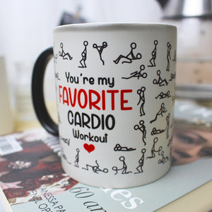 Couple You're My Favorite Cardio Workout - Magic Mug - Gift For Couple - Magic Mug - GoDuckee