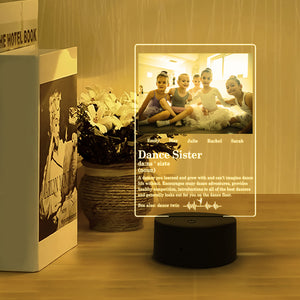 Ballet Dance Sister - Personalized Led Night Light - Gift For Friends/Sister/Besties - Led Night Light - GoDuckee