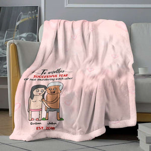 To Another Successful Year Personalized Couple Blanket, Gift For Couple - Blanket - GoDuckee
