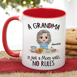 A Grandma Is Just A Mom With No Rules, Personalized Mug, Gift For Mom, Mother's Day Gift - Coffee Mug - GoDuckee