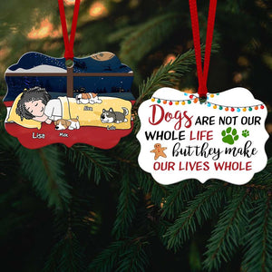 Dogs Make Our Lives Whole - Personalized Dog Christmas Ornament - Funny Gift For Dog Lovers - Ornament - GoDuckee