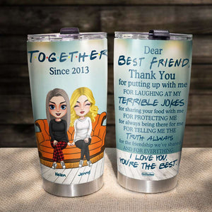 I Love You You're The Best, Best Friend Personalized Tumbler Gift - Tumbler Cup - GoDuckee