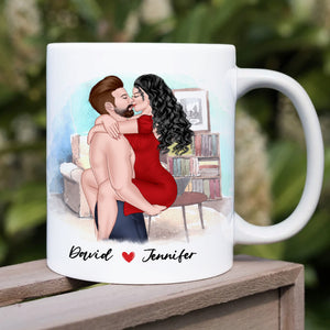 Today I Don't Feel Like Doing Anything, Personalized Mug, Naughty Gift For Couple - Coffee Mug - GoDuckee