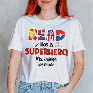 Personalized Shirt, Custom Letters, Read Like A Hero 02HUHN170123 - Shirts - GoDuckee