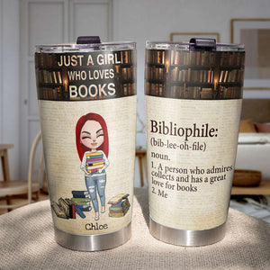 Personalized Book Lover Tumbler Cup - A Person Who Admires Collects And Has A Great Love For Books - Tumbler Cup - GoDuckee