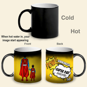 Pow Just At That Moment Super Dad Arrived Personalized Father Magic Mug - Magic Mug - GoDuckee