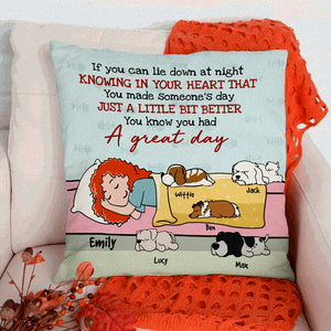 Dog If You Can Lie Down At Night - Personalized Pillow - Pillow - GoDuckee